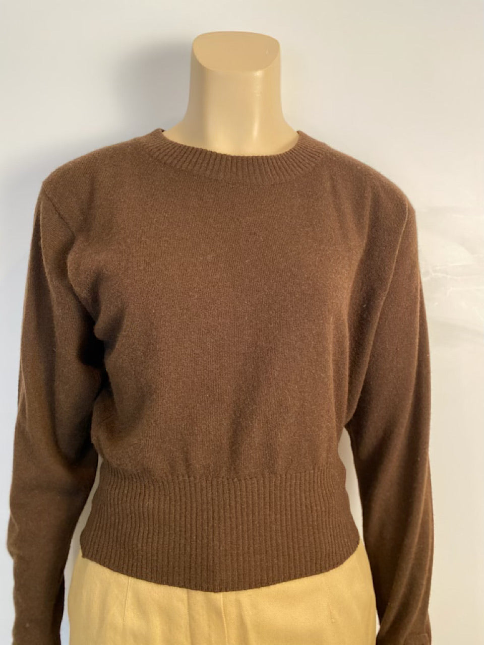 Chanel Vintage Cashmere Dark Brown Sweater US 12/14/16