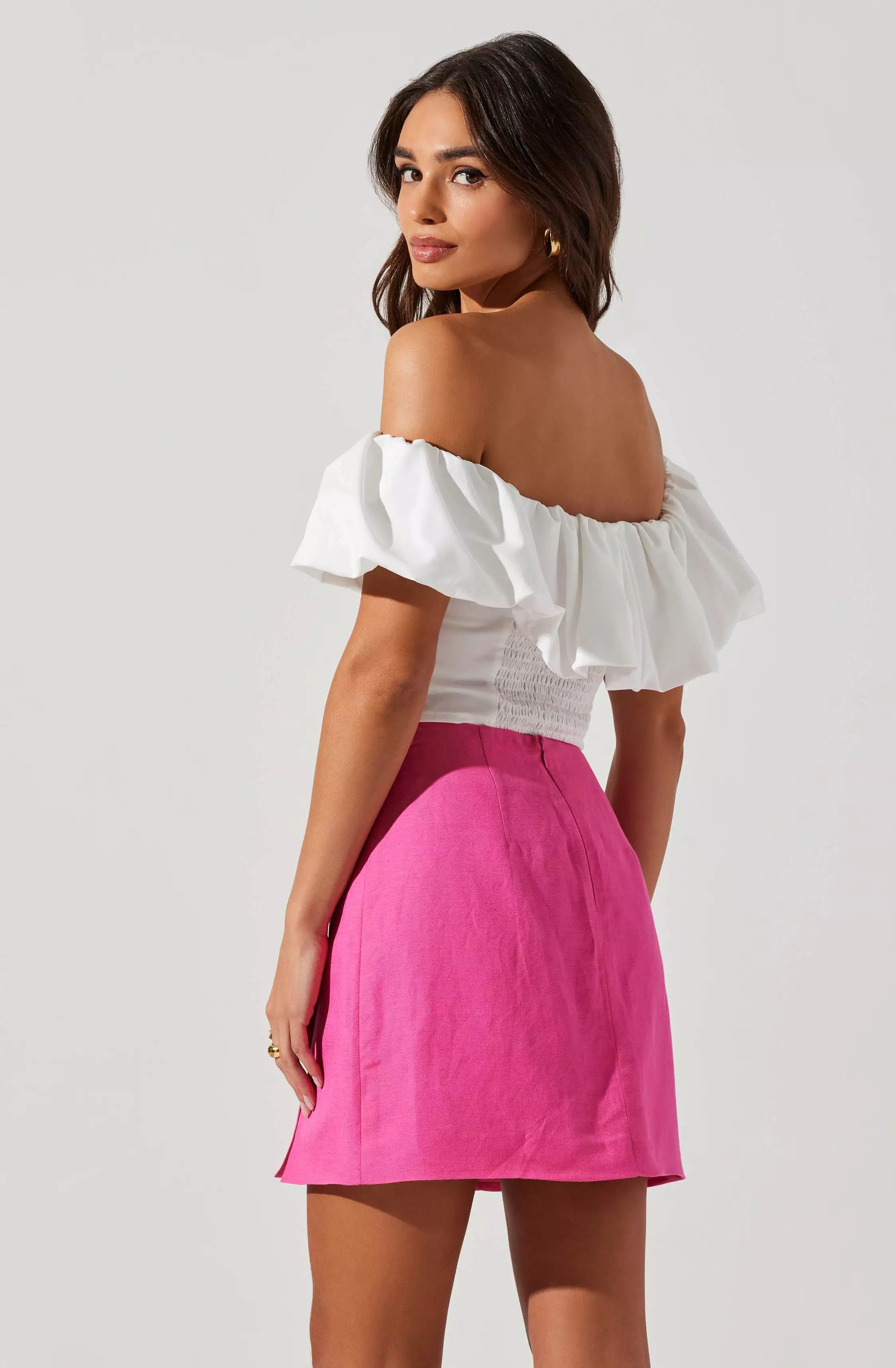 Claribelle Ruffle Hem Off Shoulder Top