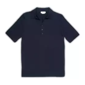 Colm short-sleeved knitted Polo in filo di Scozia cotton