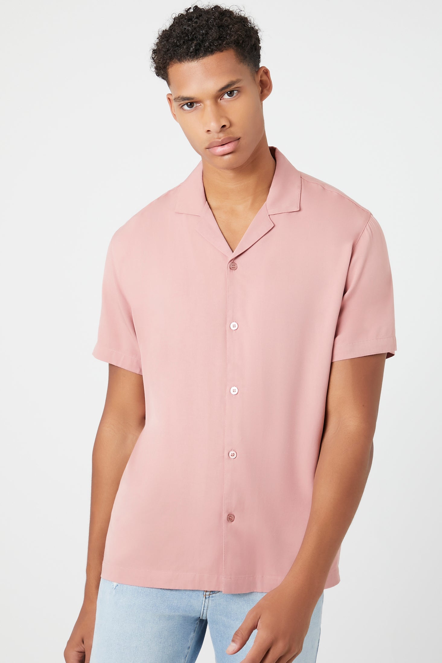 Cuban Collar Short-Sleeve Shirt