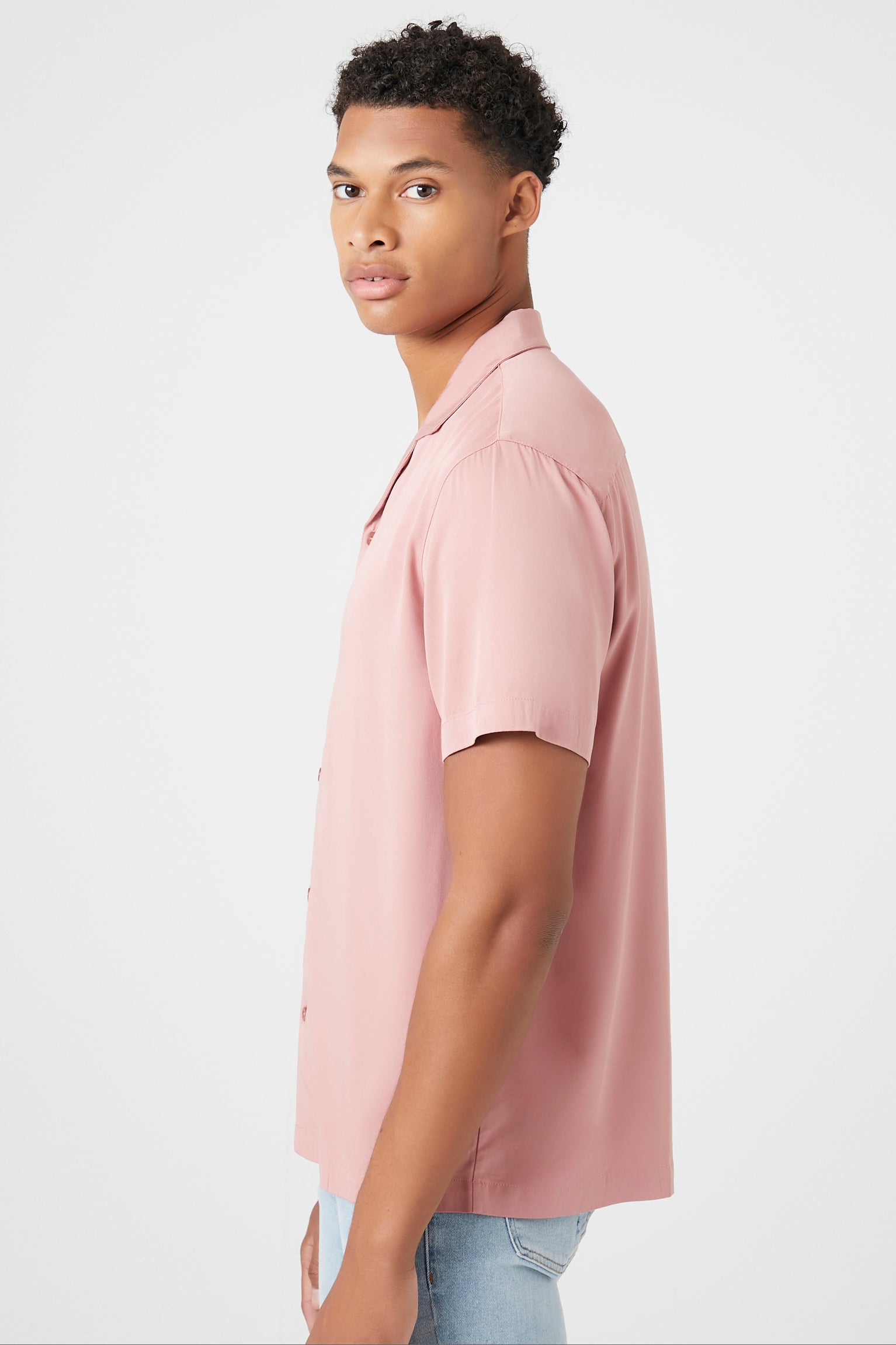 Cuban Collar Short-Sleeve Shirt