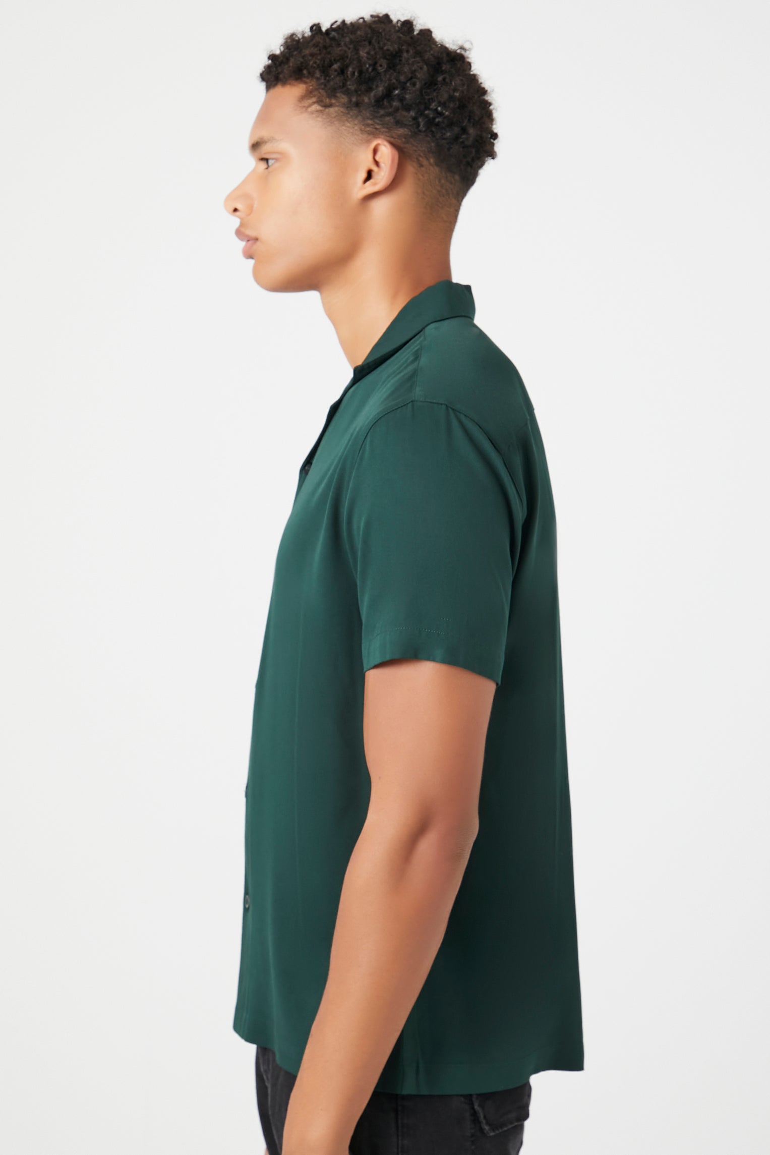 Cuban Collar Short-Sleeve Shirt