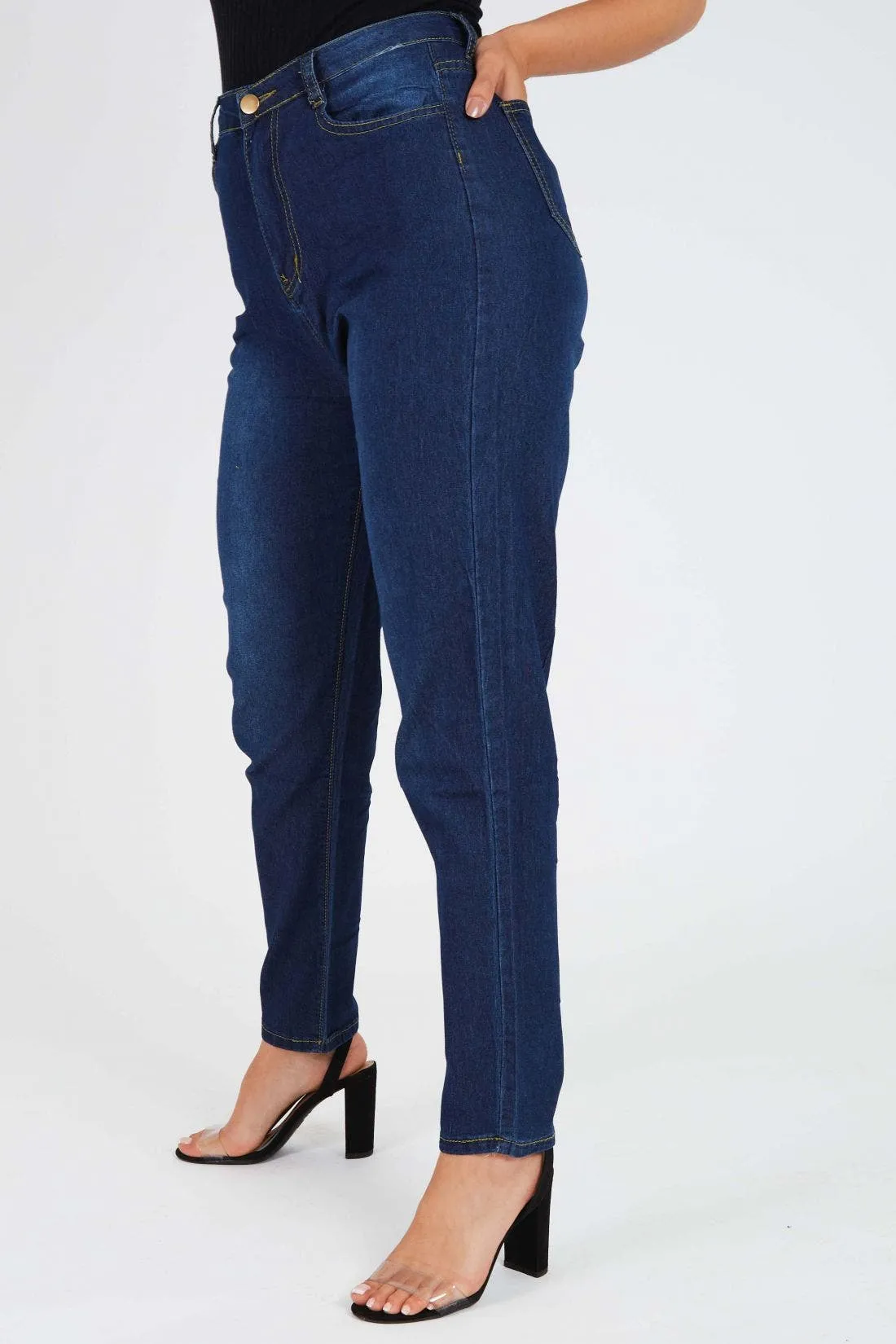 Denim Mid Rise Skinny Jeans