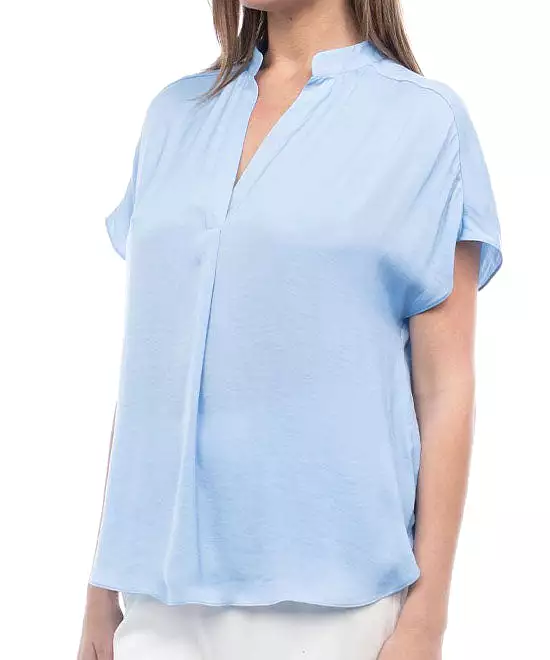 Drop Shoulder Blouse - Celestial Blue