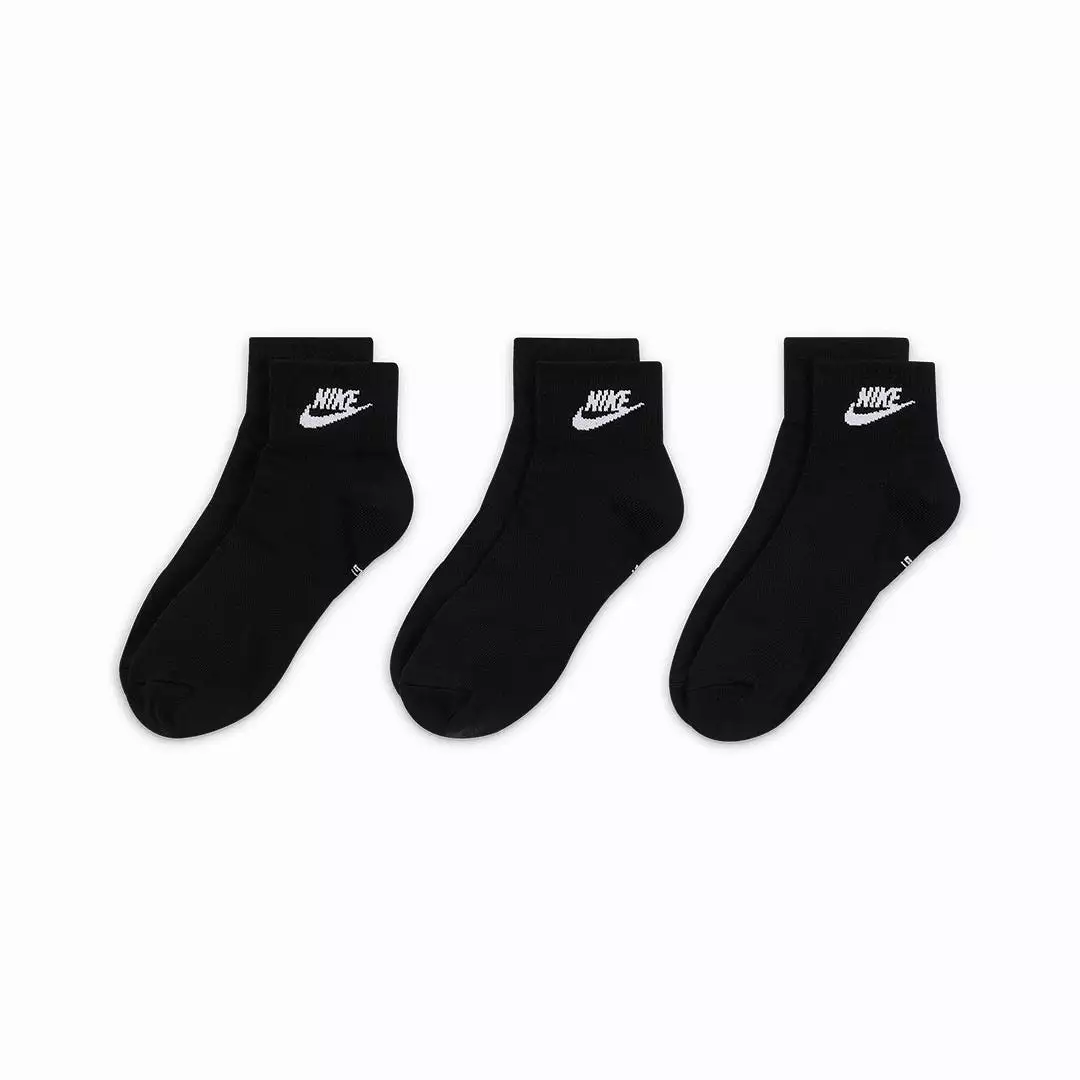 EVERYDAY ESSENTIAL ANKLE SOCKS (3PAIRS) 'BLACK/WHITE'