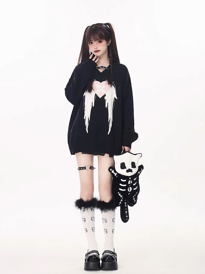 Fallen Angel alt fashion sweater