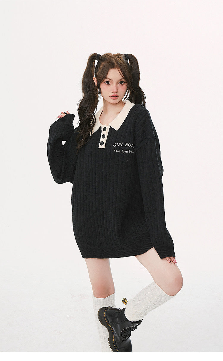 girl boss oversized sweater