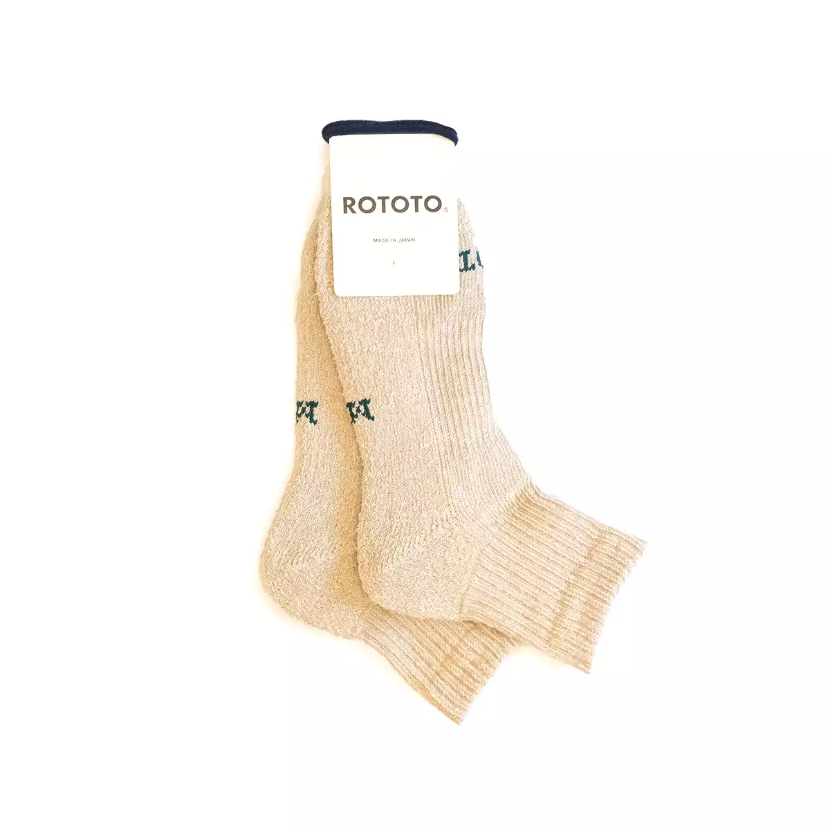 Hemp + Organic Cotton Pile Ankle Socks - Beige