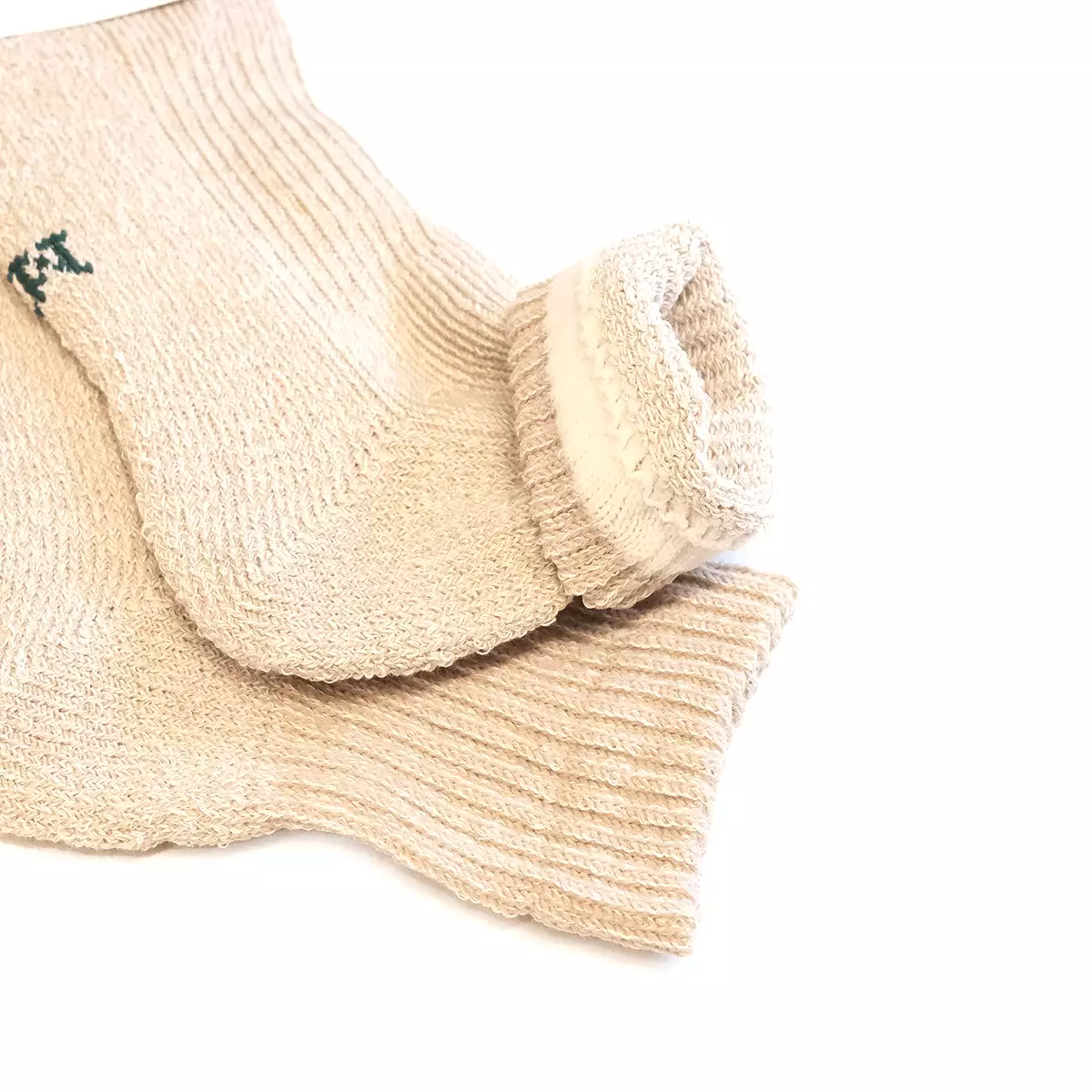 Hemp + Organic Cotton Pile Ankle Socks - Beige