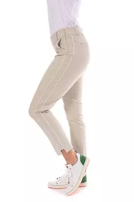 Khaki Stretch Ankle Pant