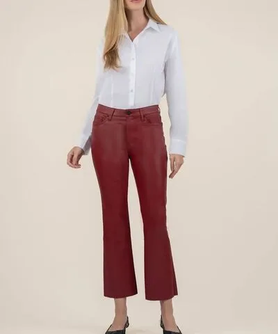 KUT from the Kloth Kelsey Coated High Rise Ankle Pants