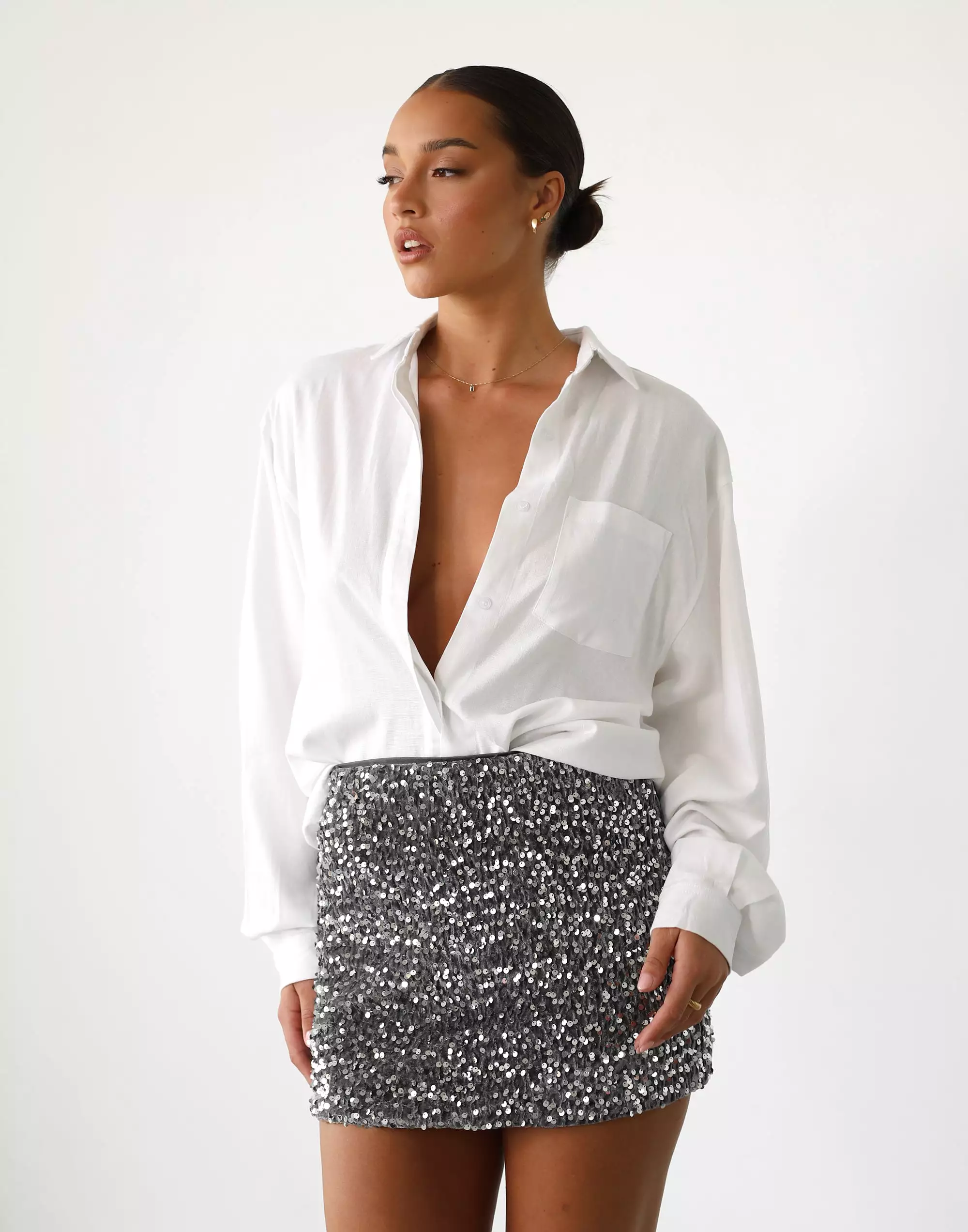 Lancey Mini Skirt (Slate)