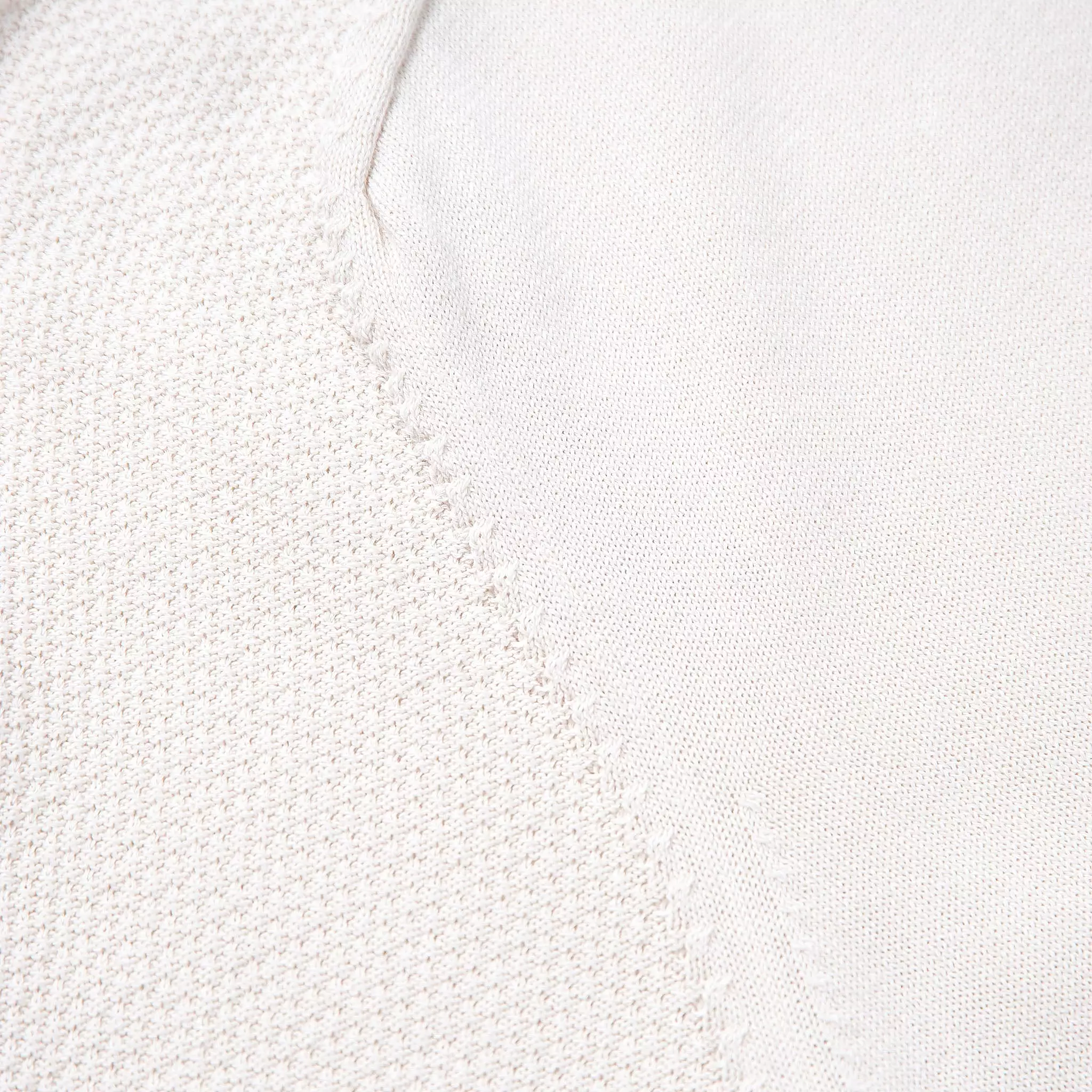 Lauter short-sleeved knitted zipped polo in compact cotton