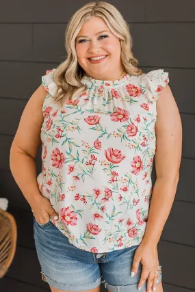 Living For This Floral Blouse- Ivory