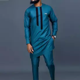 Long Top African Clothing Outfit Set