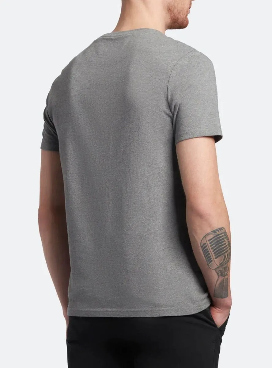 Lyle & Scott Plain Crew Neck T-Shirt Mid Grey Marl