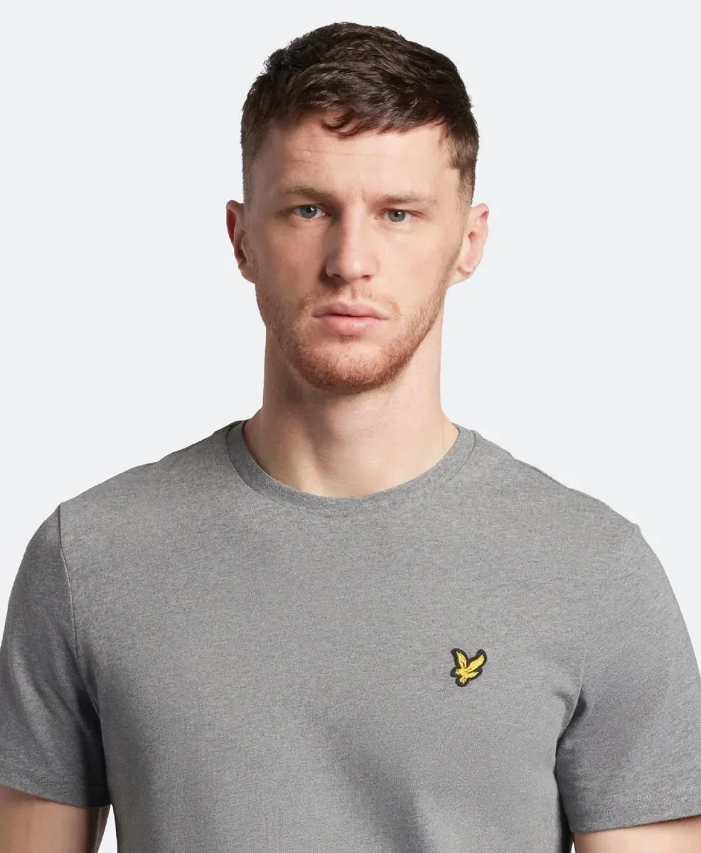 Lyle & Scott Plain Crew Neck T-Shirt Mid Grey Marl