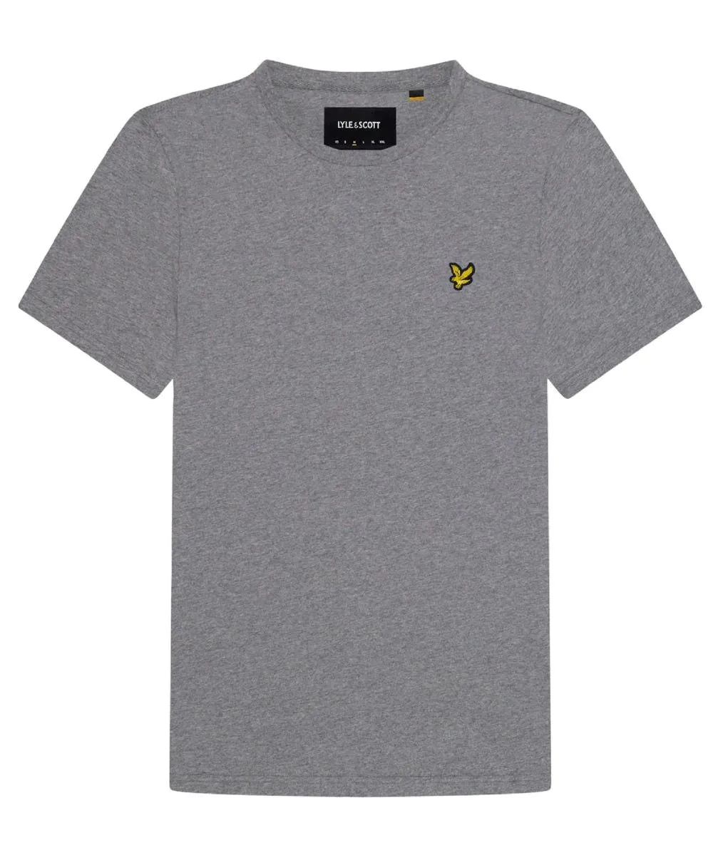 Lyle & Scott Plain Crew Neck T-Shirt Mid Grey Marl