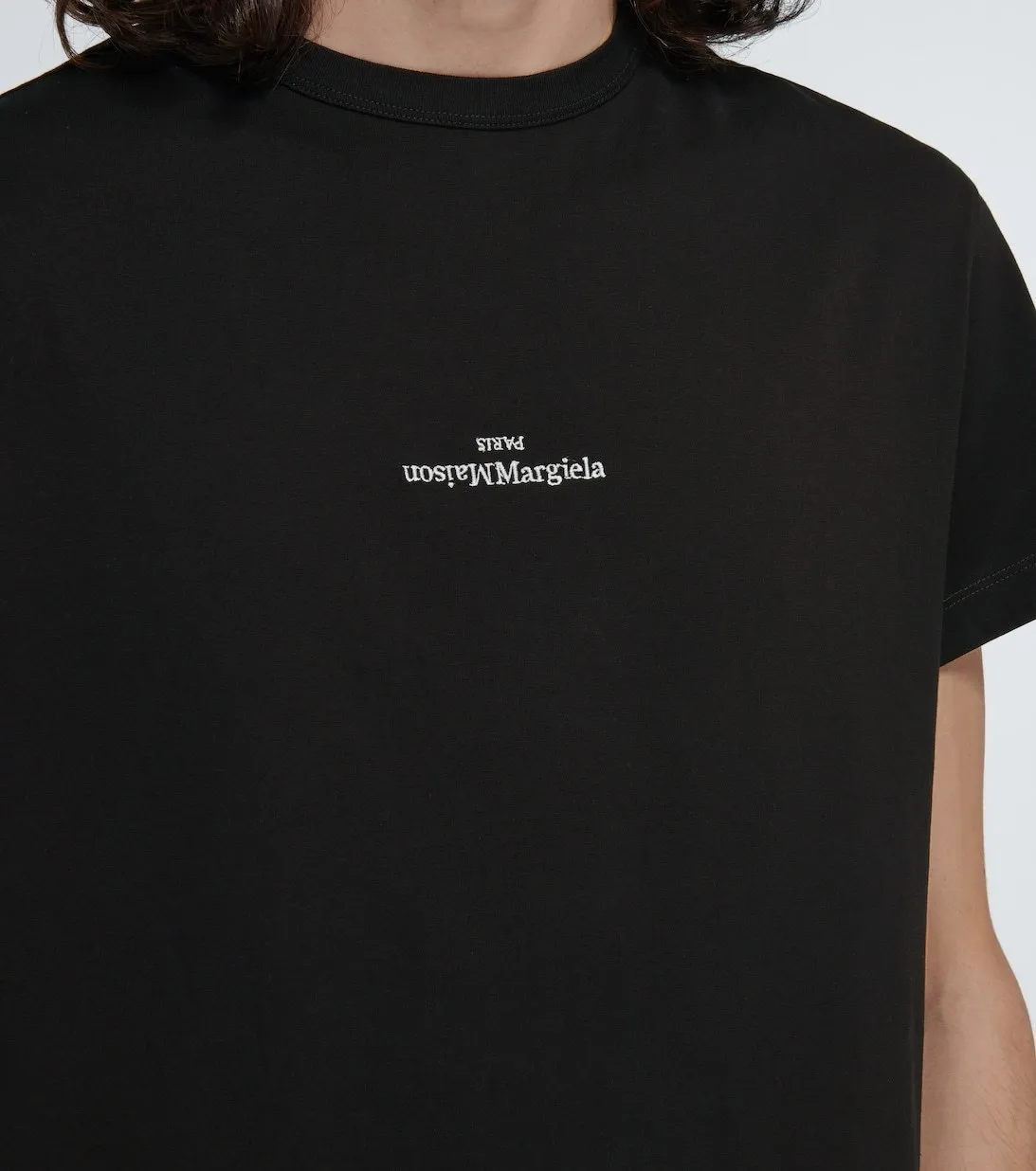 Maison Margiela  |Crew Neck Cotton Short Sleeves Logo Designers