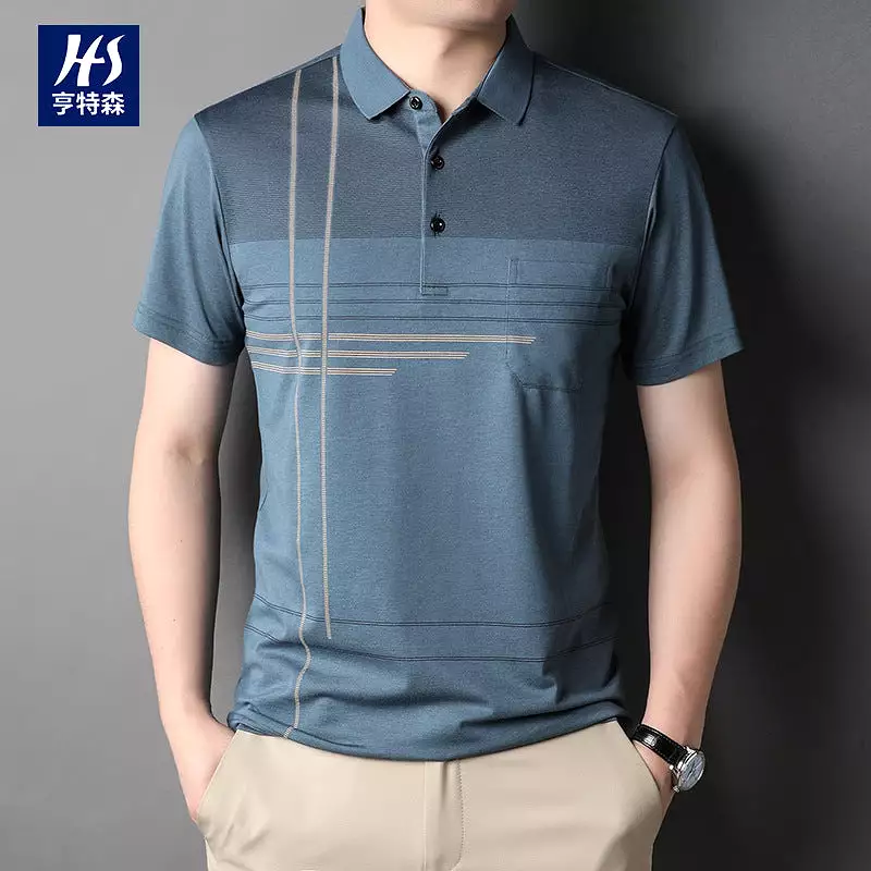 New Summer Middle-aged Short-sleeved Dad Polo Shirt