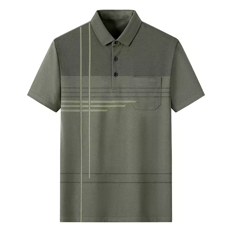 New Summer Middle-aged Short-sleeved Dad Polo Shirt