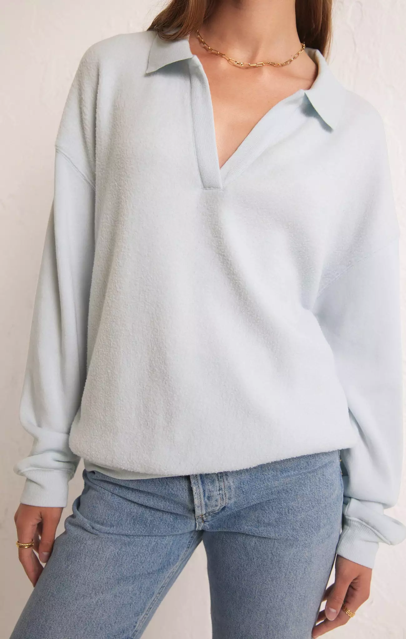 Nico Reverse Fleece Top