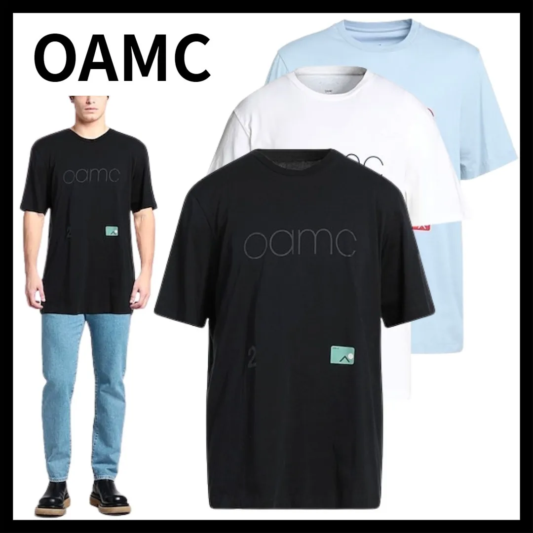 OAMC  |Crew Neck Plain Cotton Short Sleeves Logo Designers