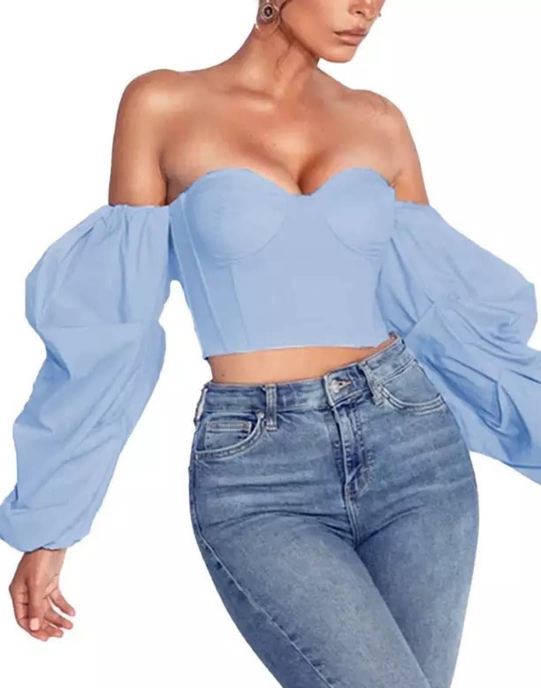 Off Shoulder Puff Sleeve Top