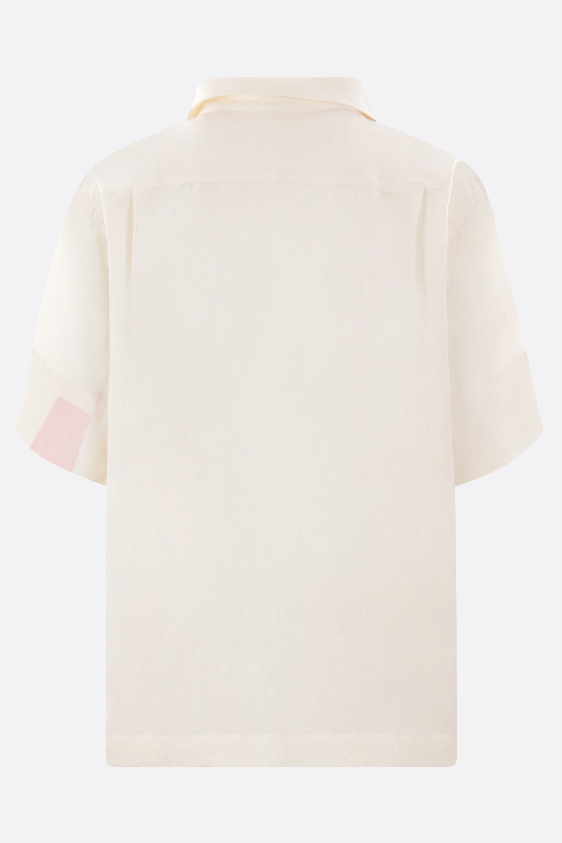 PA oversized short-sleeved shirt in cotton and linen