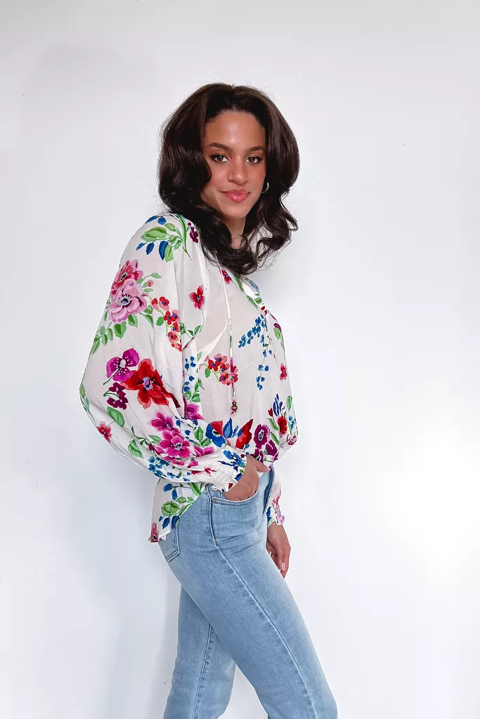 Petal Pusher Floral Blouse