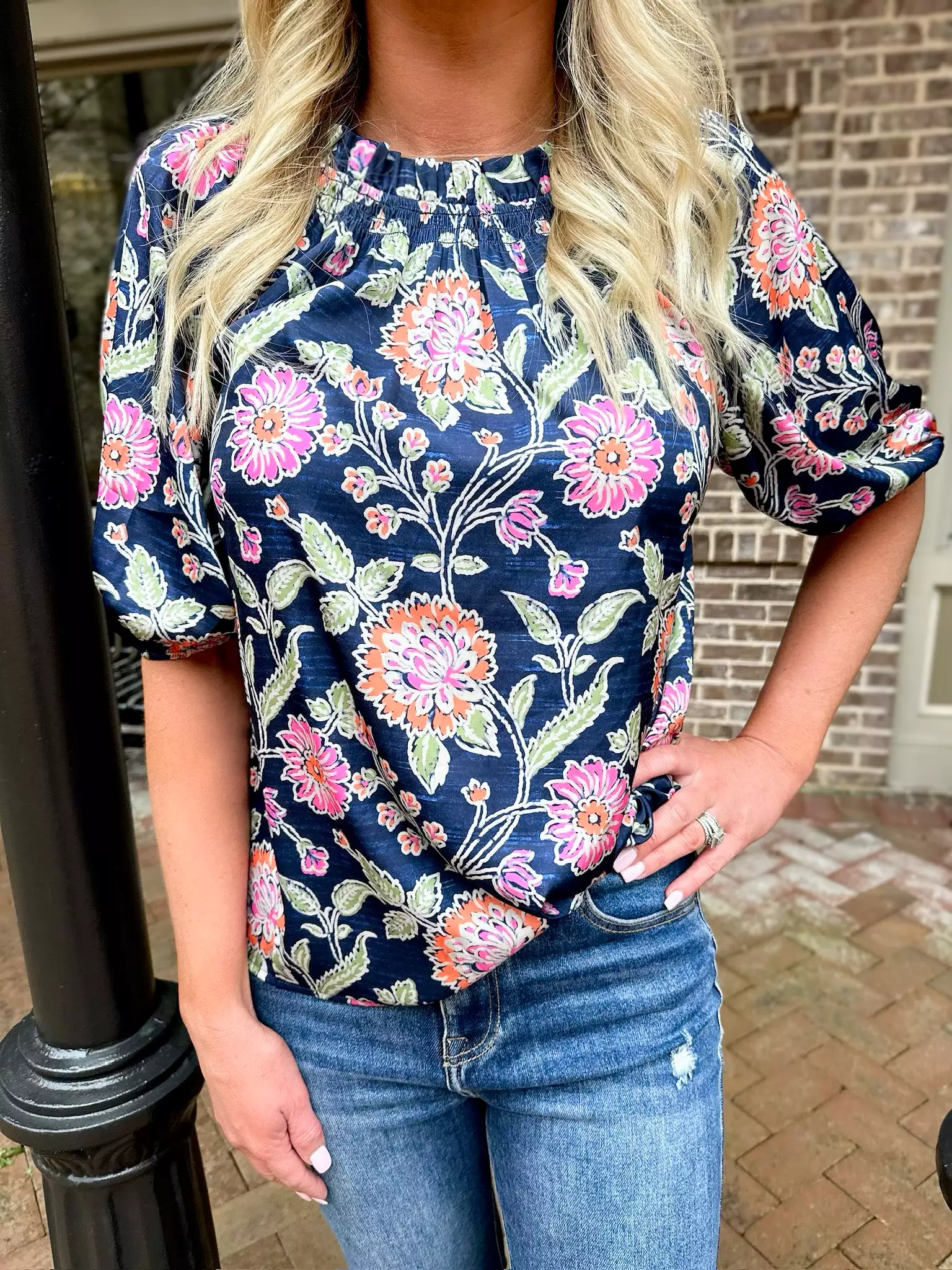 Pretty Little Flower Silk Top