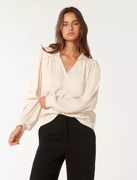 Reese Ruched Shoulder Top