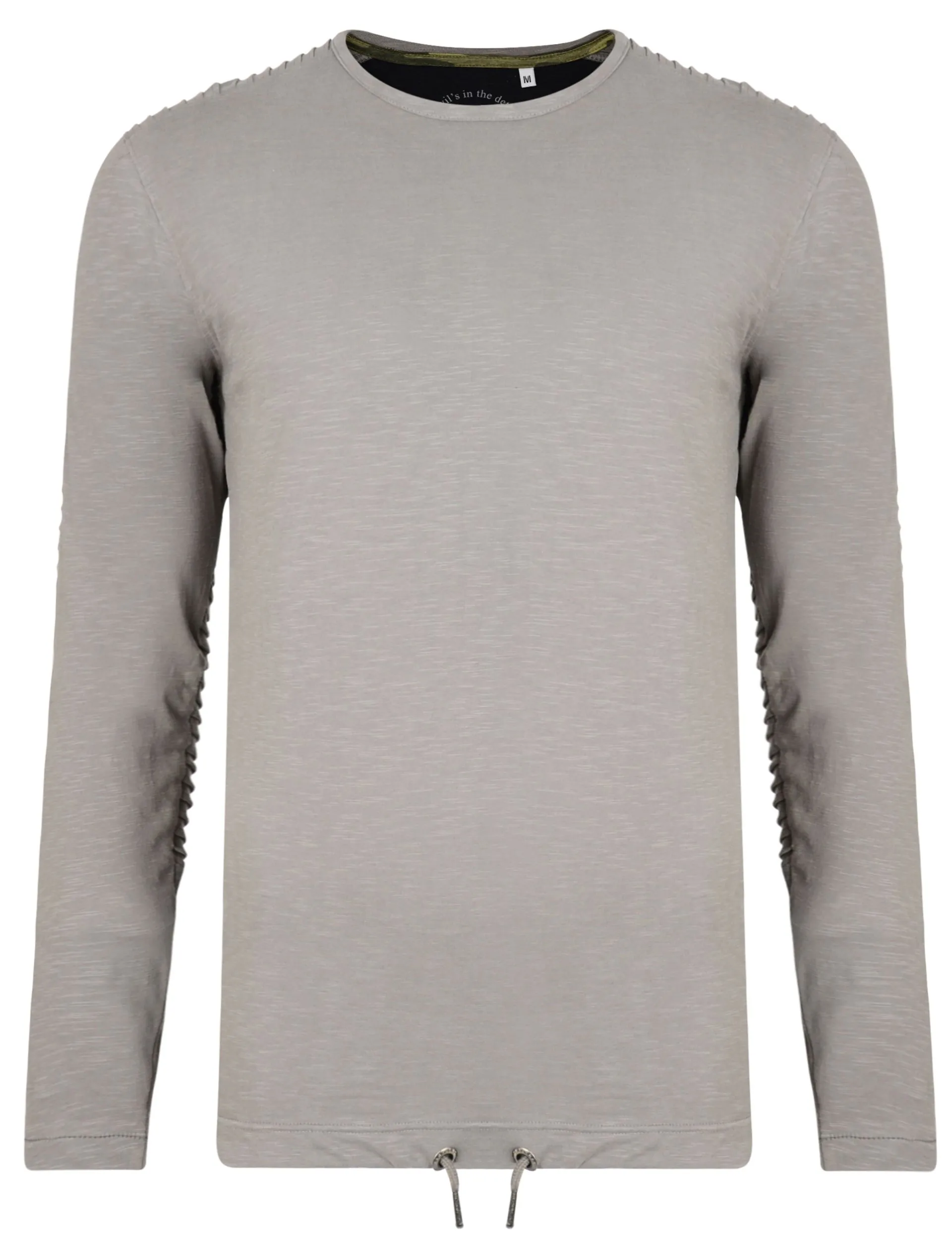 Ringspun Twiss Long Sleeve Plain T-Shirt Grey