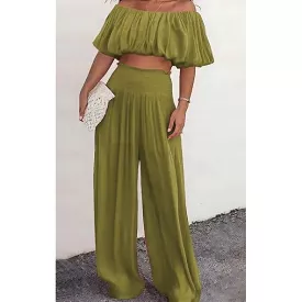 Sexy Loose Off Shoulder Top and Pant Set