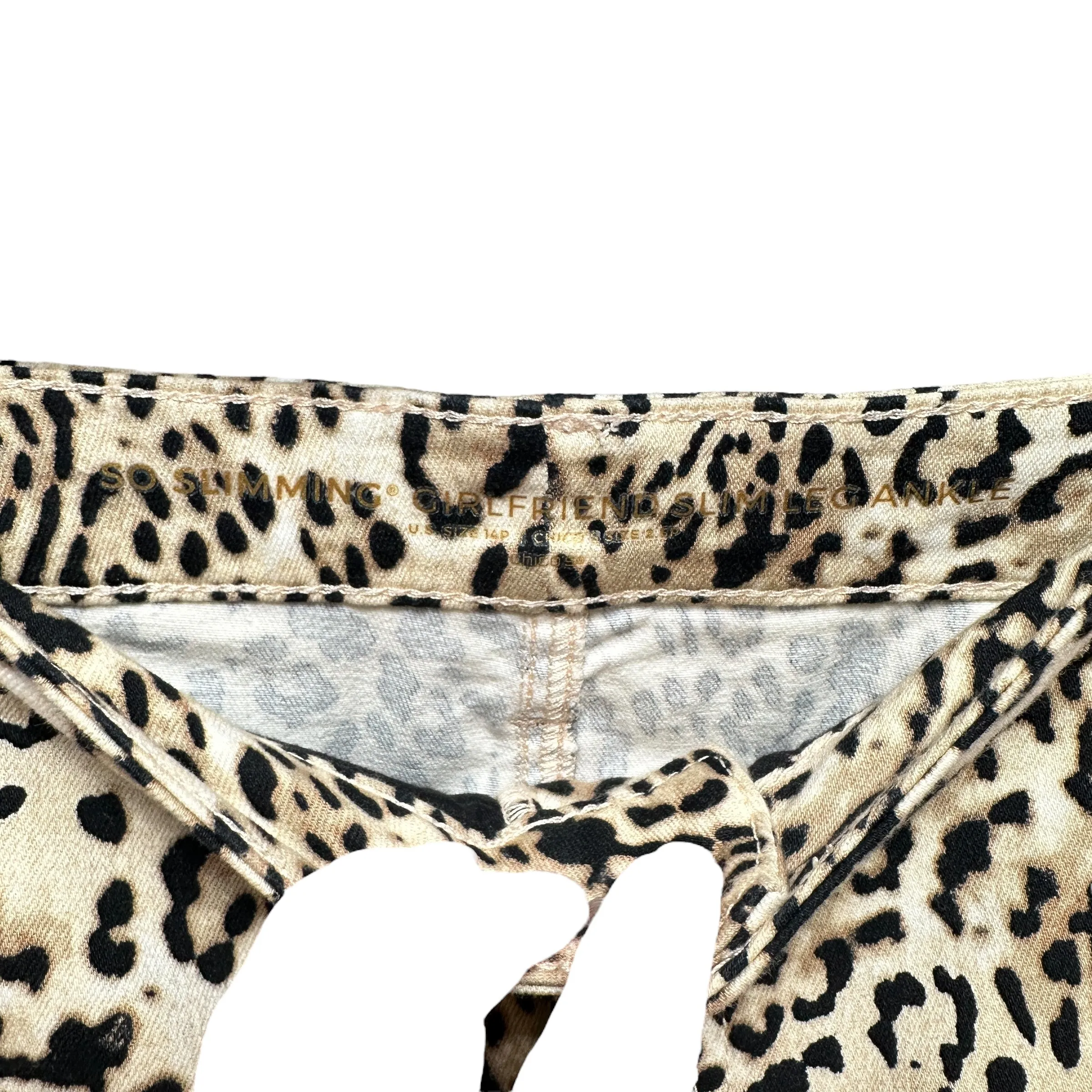 So Slimming Slim Leg Ankle Pants By Chicos In Animal Print, Size: 14petite