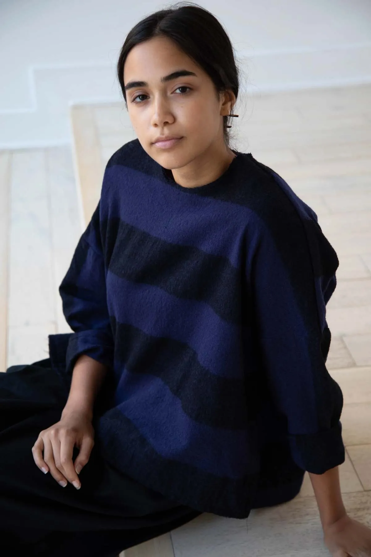 Soto Sweater - Blue/Black Stripe