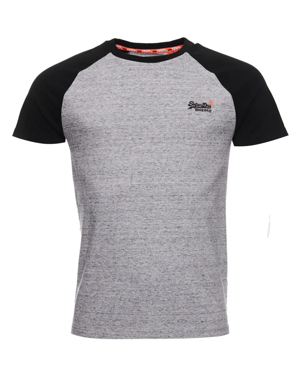 Superdry Vintage Baseball T-Shirt Dark Grey Grit