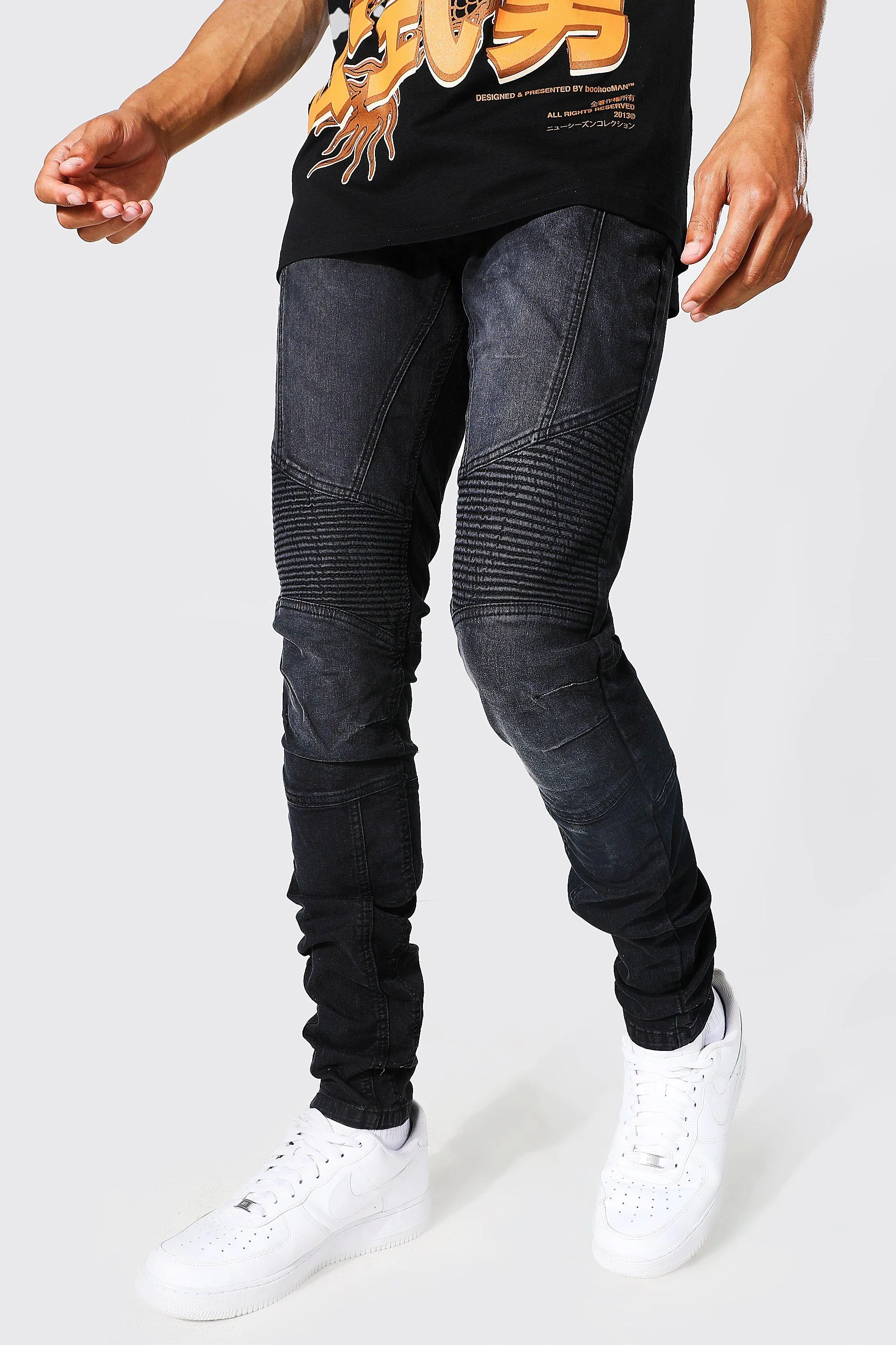 Tall Skinny Biker Jean | boohooMAN UK