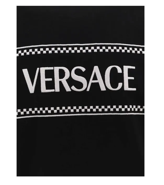 VERSACE  |Cotton Short Sleeves Logo Luxury T-Shirts