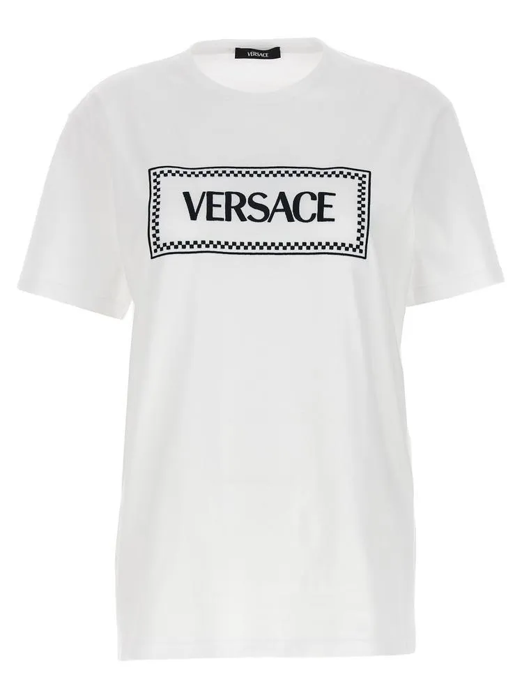 VERSACE  |Cotton Short Sleeves Logo Luxury T-Shirts