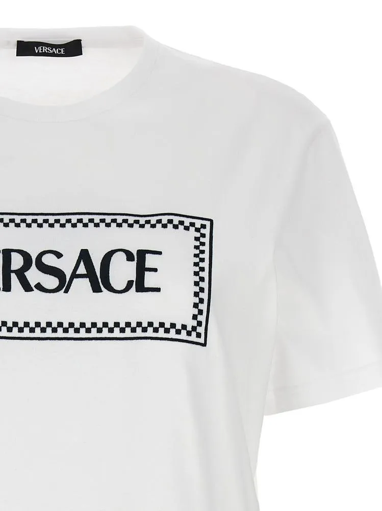 VERSACE  |Cotton Short Sleeves Logo Luxury T-Shirts