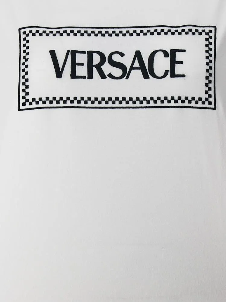 VERSACE  |Cotton Short Sleeves Logo Luxury T-Shirts