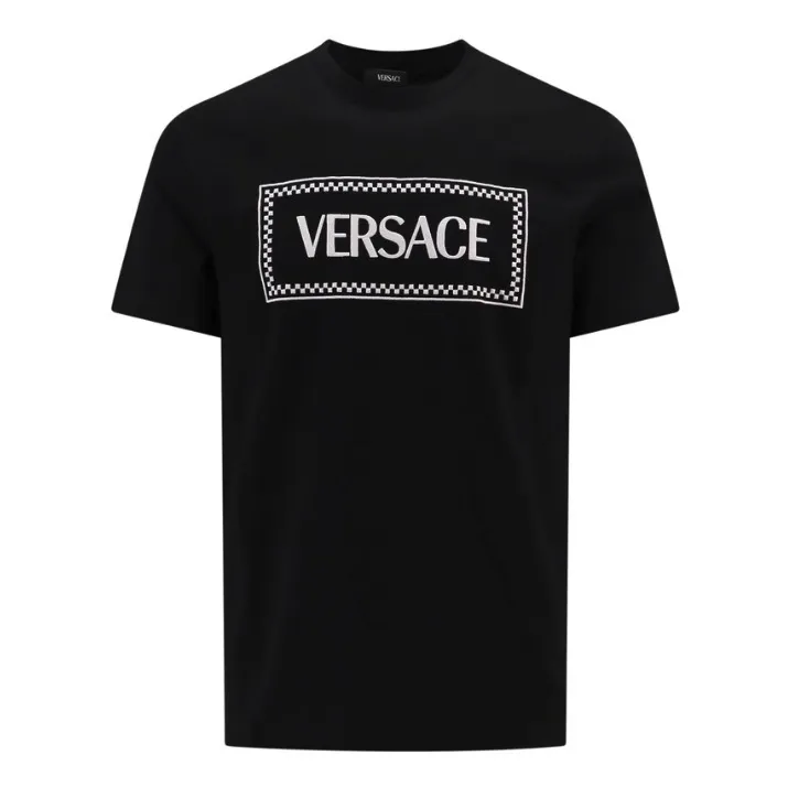 VERSACE  |Cotton Short Sleeves Logo Luxury T-Shirts