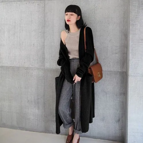 Women's Vacation Solid Color Pocket Coat Woolen Coat