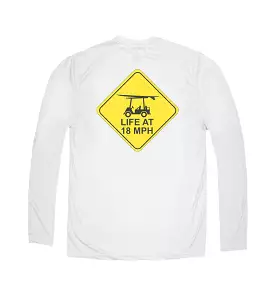 Youth Performance Long Sleeve 18 MPH Sign T-Shirt - Pearl Grey