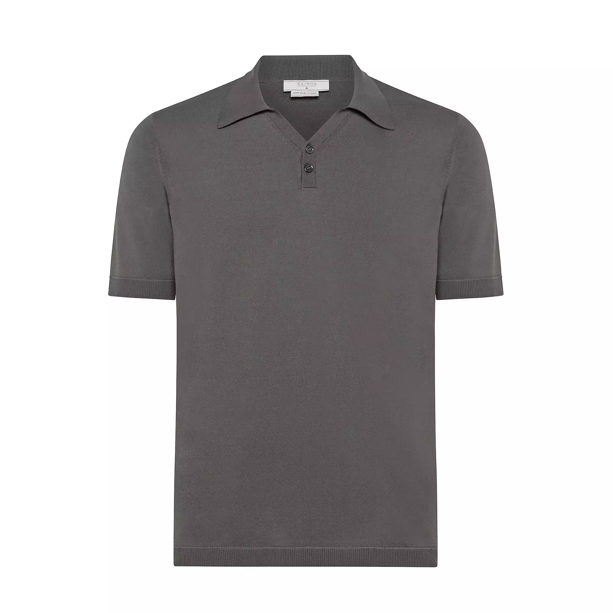 Yvan short-sleeved polo in compact cotton