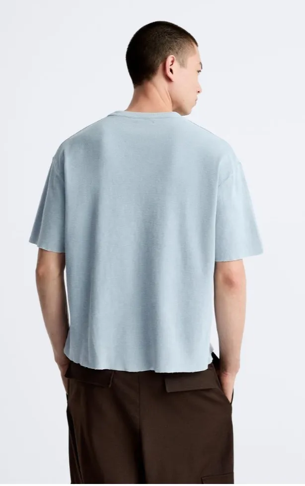 ZARA  |Cotton Short Sleeves T-Shirts